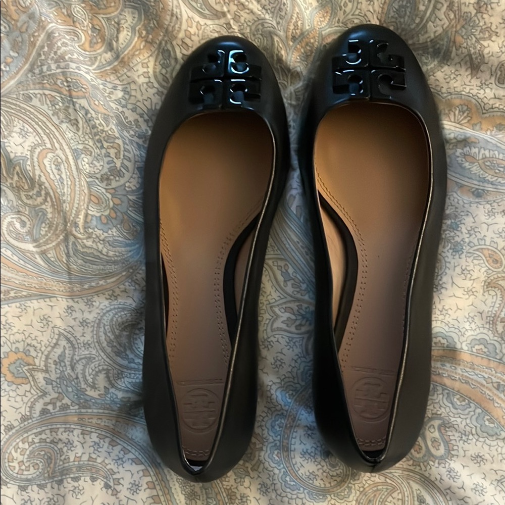 Tory Burch Black Ballet Flats